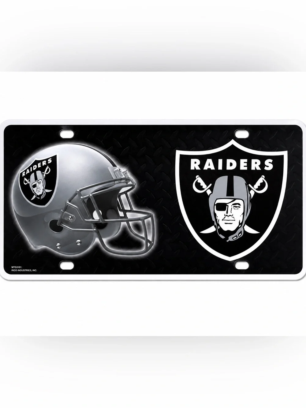 NEW NFL Raiders License Plate Football Metal Sign